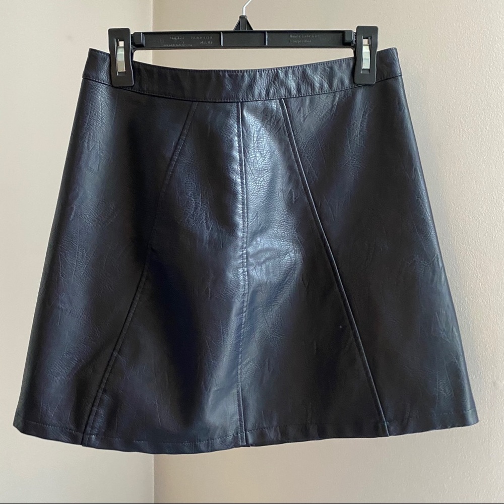 Faux Leather Skirt
